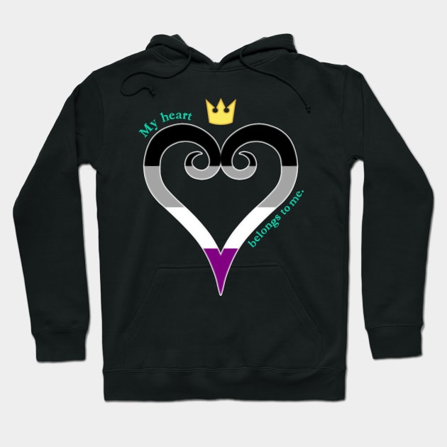 Ace Pride Heart Hoodie by The Curio Art Shop